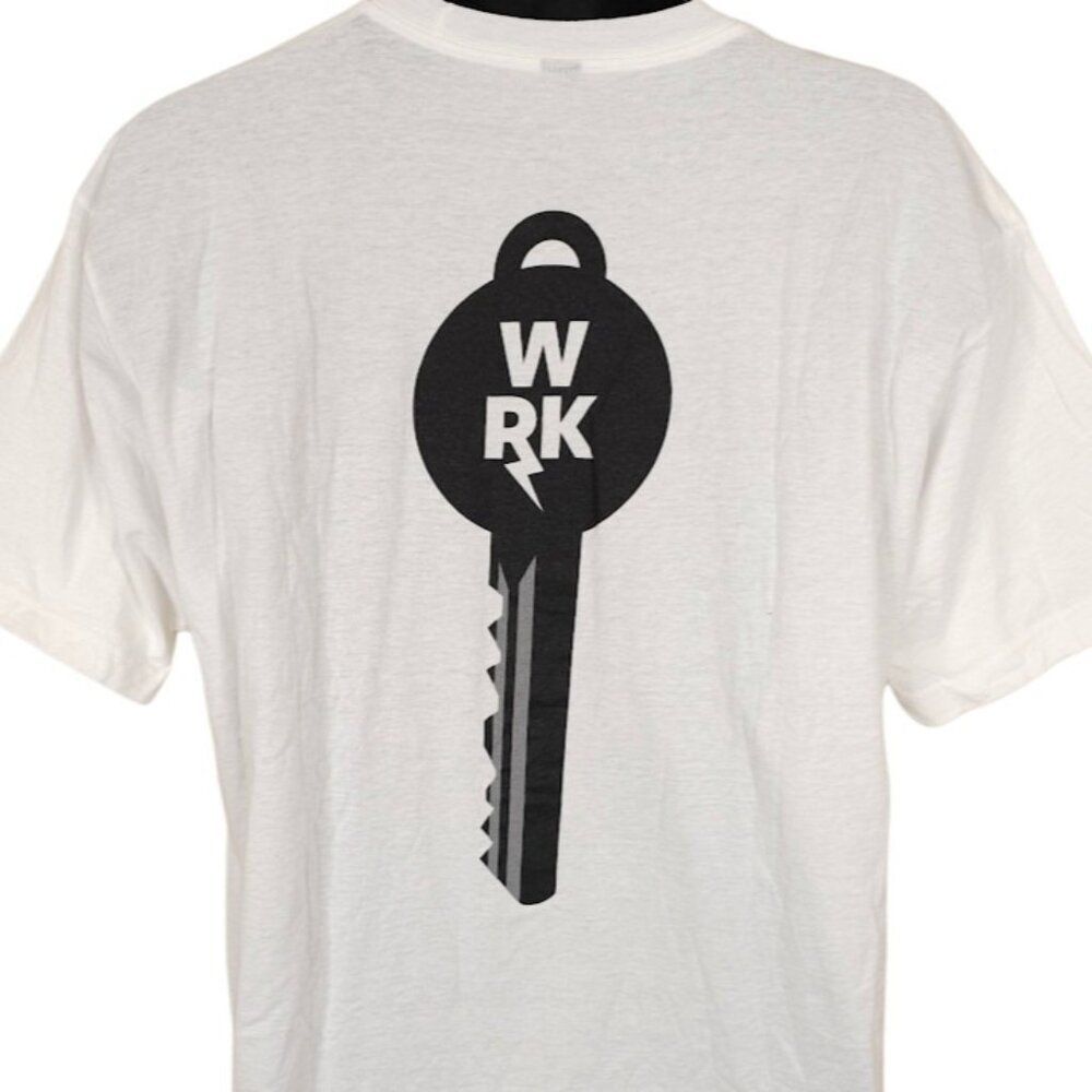 WRK T Shirt Mens Size XL White Key Streetwear